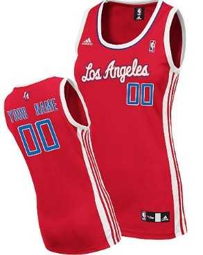 Women%27s Customized Los Angeles Clippers Red Jersey